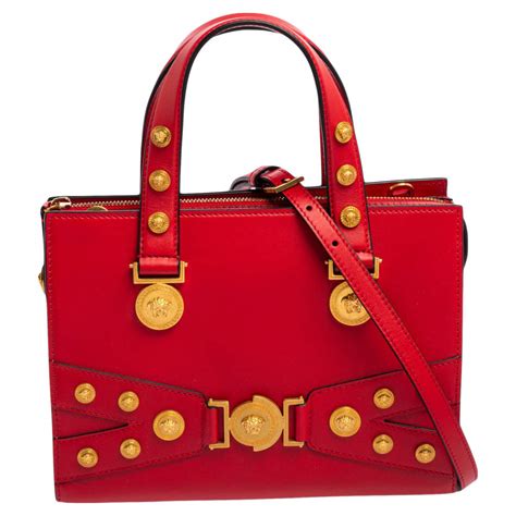 versace red zip purse